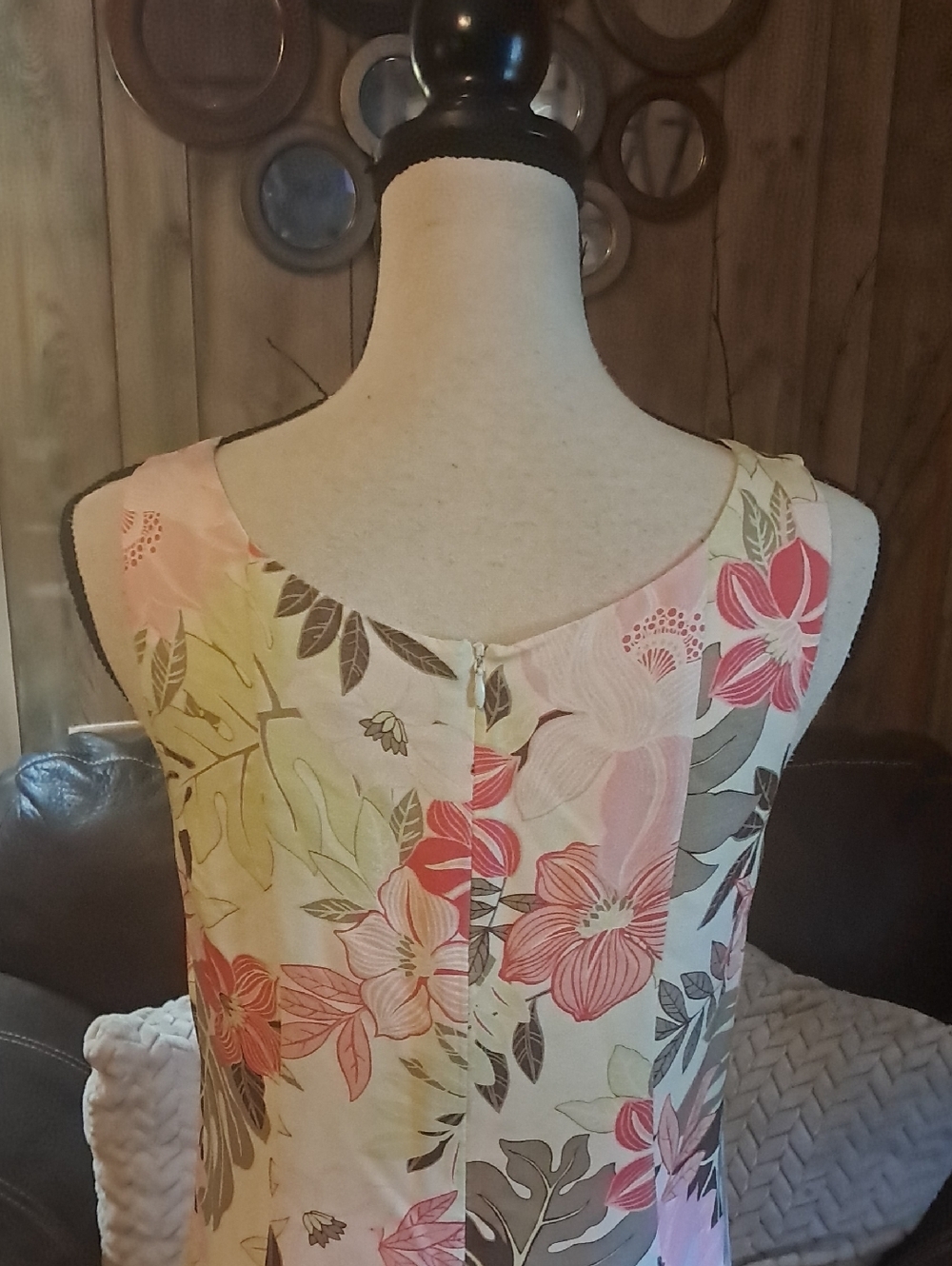 Tommy Bahama Tropical Silk Midi Dress Pink Floral Hawaiian Beach Wedding Vacay - Picture 5 of 9